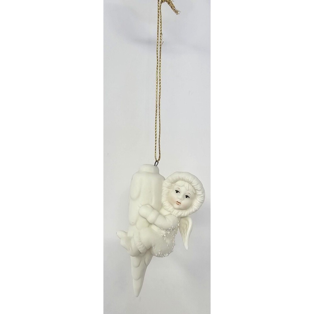Snowbabies Porcelain Icicle Angel Ornament Christmas Holiday Tree Decoration 3"